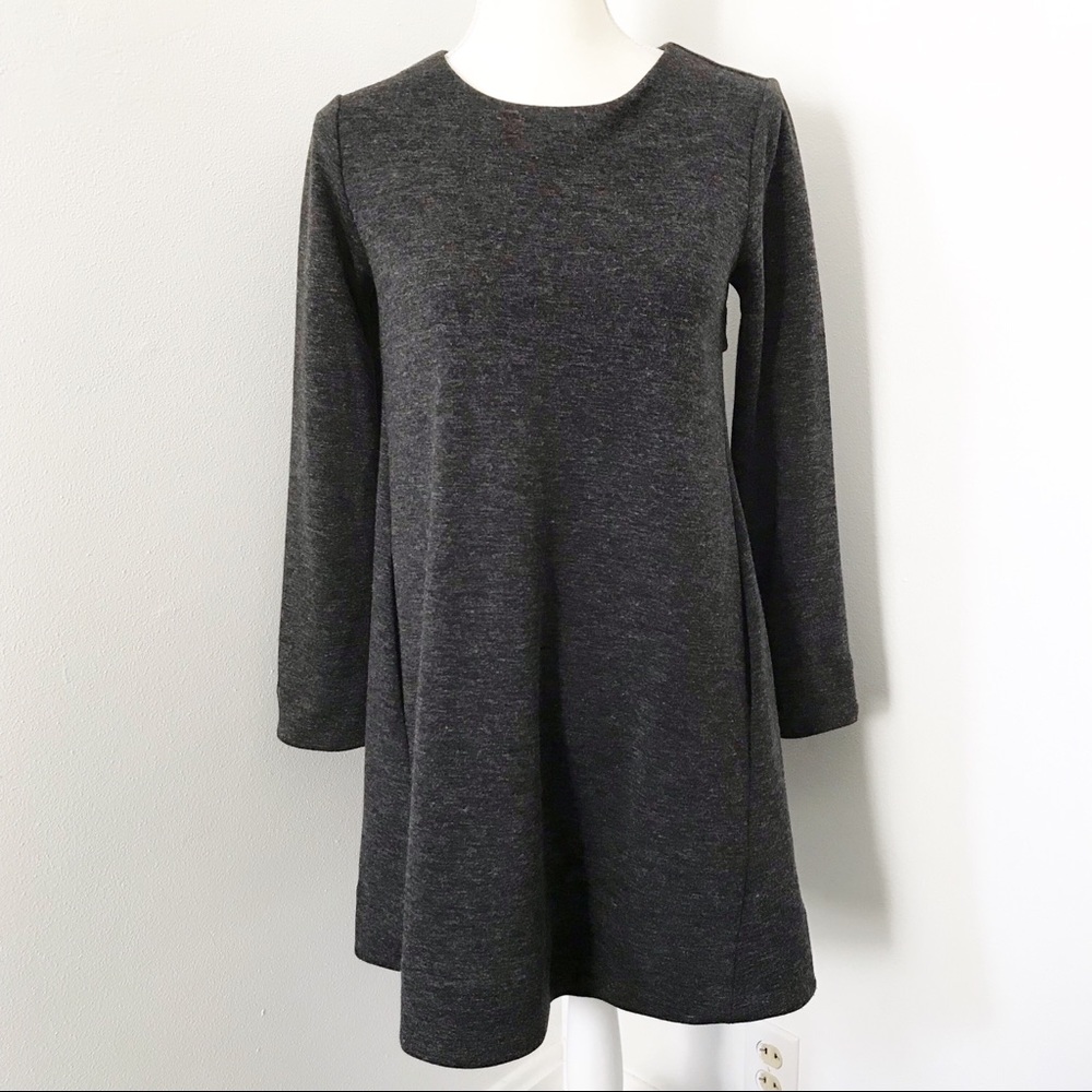 Adrienne Vittadini Long Sleeve Sweatshirt Dress